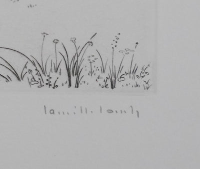 Camille COMBE : Les arbres fruités, Gravure originale signée