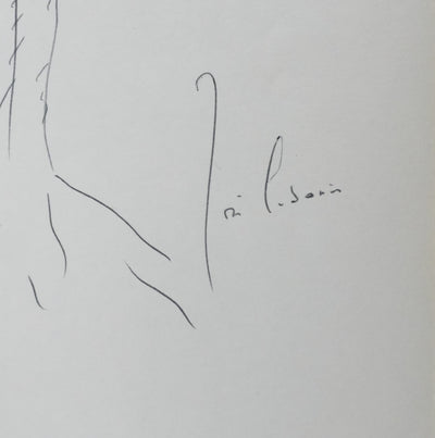 José CABANIS : La souche noire, Autographe et dessin original signé