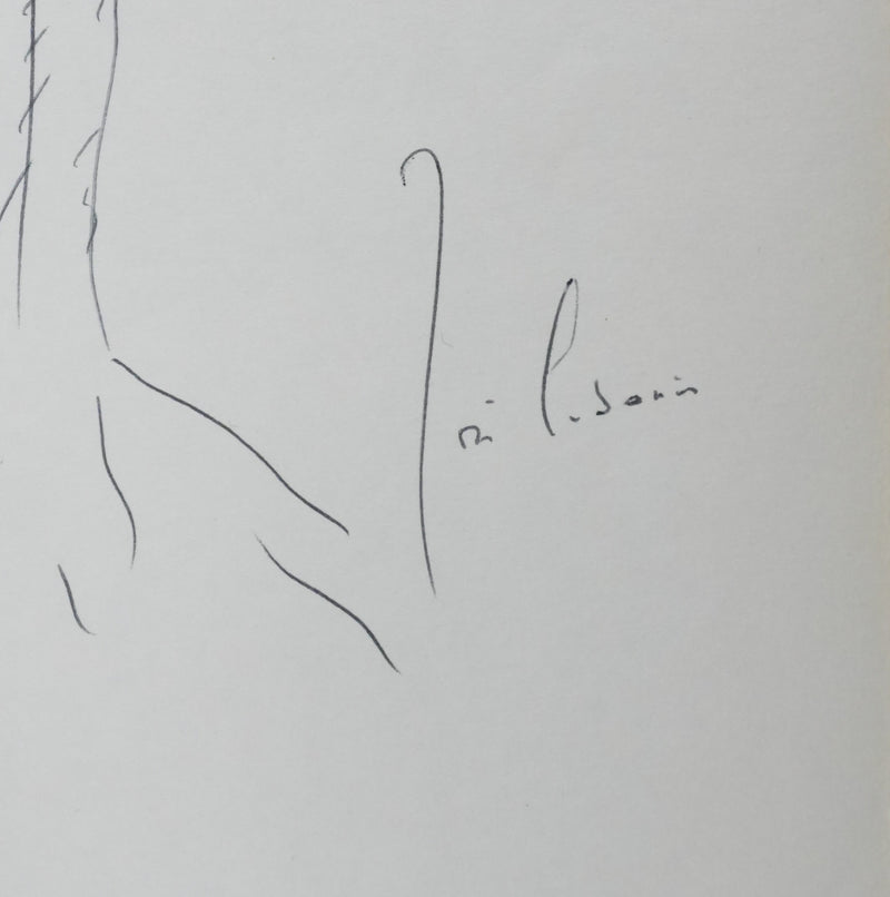 José CABANIS : La souche noire, Autographe et dessin original signé