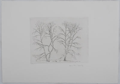 Camille COMBE : Silhouettes végétales, Gravure originale signée