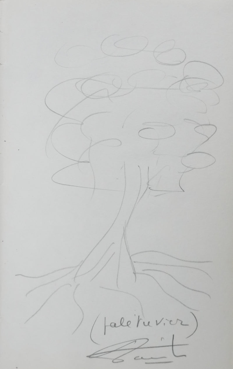 Pierre DANINOS : Le palétuvier, Autographe et dessin original signé