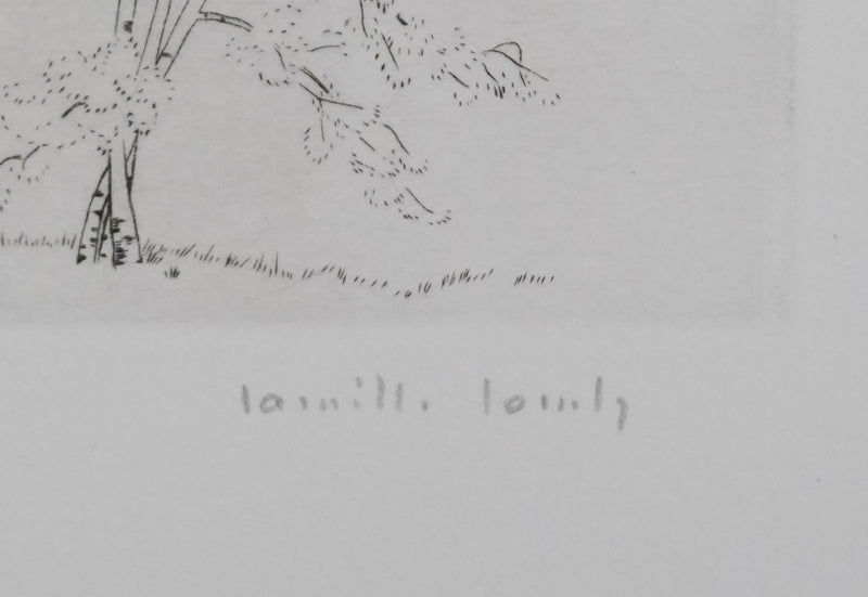 Camille COMBE : Silhouettes végétales, Gravure originale signée
