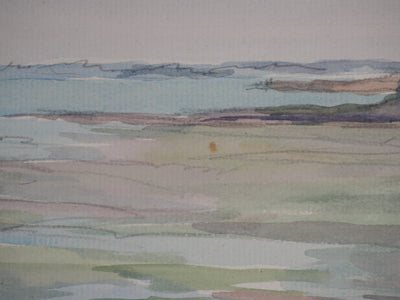 Salomon Alfred BOISECQ : Séné, Golfe du Morbihan, Aquarelle originale signée