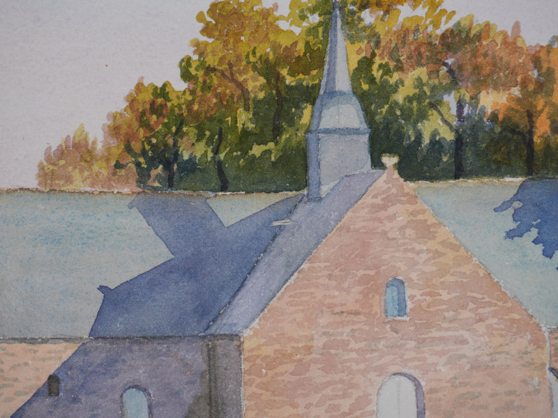 Salomon Alfred BOISECQ : Mûr-de-Bretagne dit Guerlédan, Aquarelle originale signée