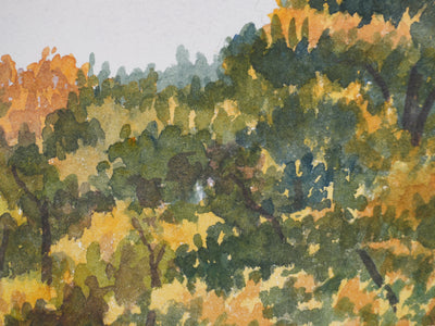 Salomon Alfred BOISECQ : Mûr-de-Bretagne dit Guerlédan, Aquarelle originale signée