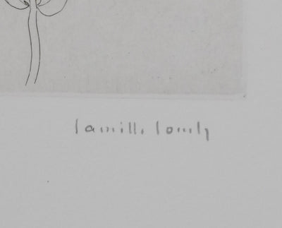 Camille COMBE : Floraison délicate, Gravure originale signée