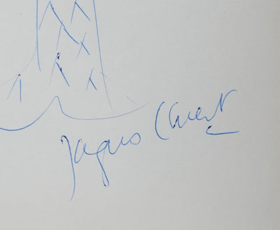 Jacques LAURENT : Le grand palmier, Autographe et dessin original signé