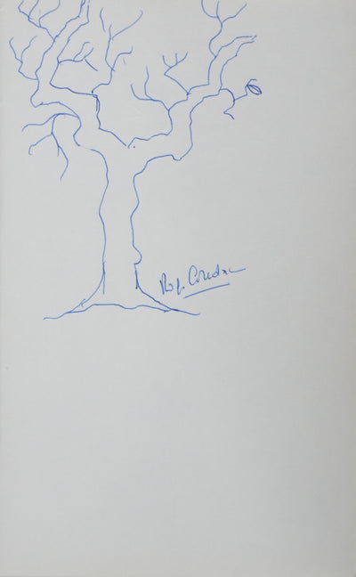 Roger COUDERC : Les branches éparses, Autographe et dessin original signé