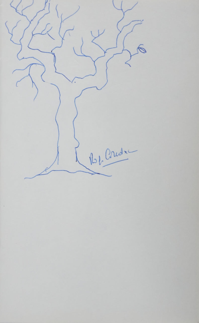 Roger COUDERC : Les branches éparses, Autographe et dessin original signé