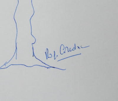 Roger COUDERC : Les branches éparses, Autographe et dessin original signé
