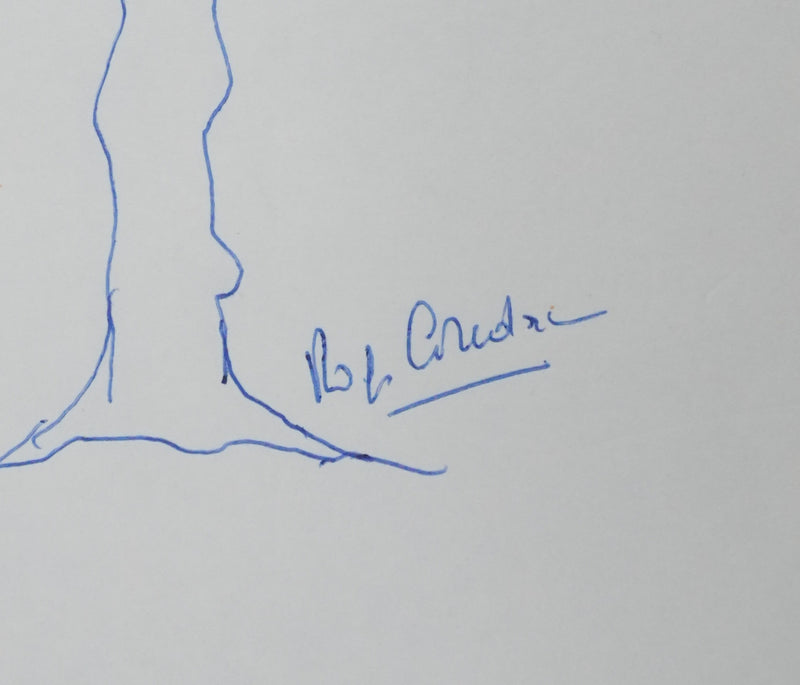 Roger COUDERC : Les branches éparses, Autographe et dessin original signé