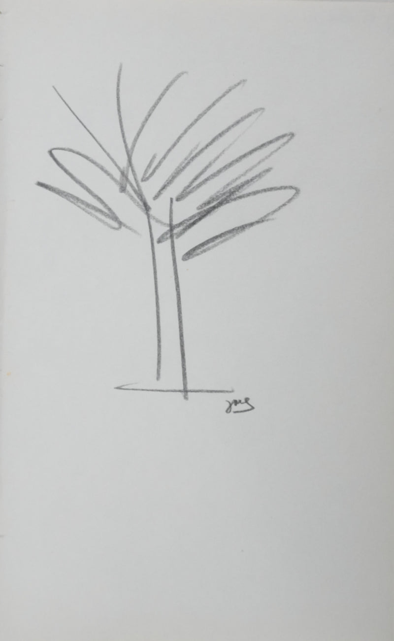 Jean-Marie CARZOU : Le branchage en étoile, Autographe et dessin original signé