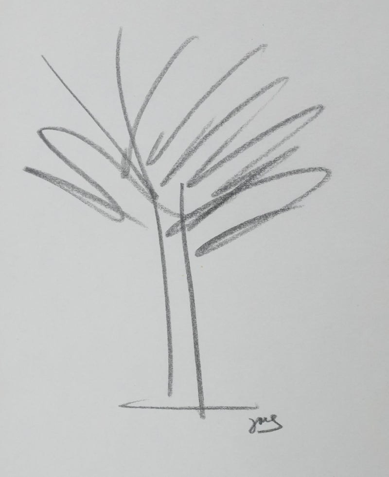 Jean-Marie CARZOU : Le branchage en étoile, Autographe et dessin original signé