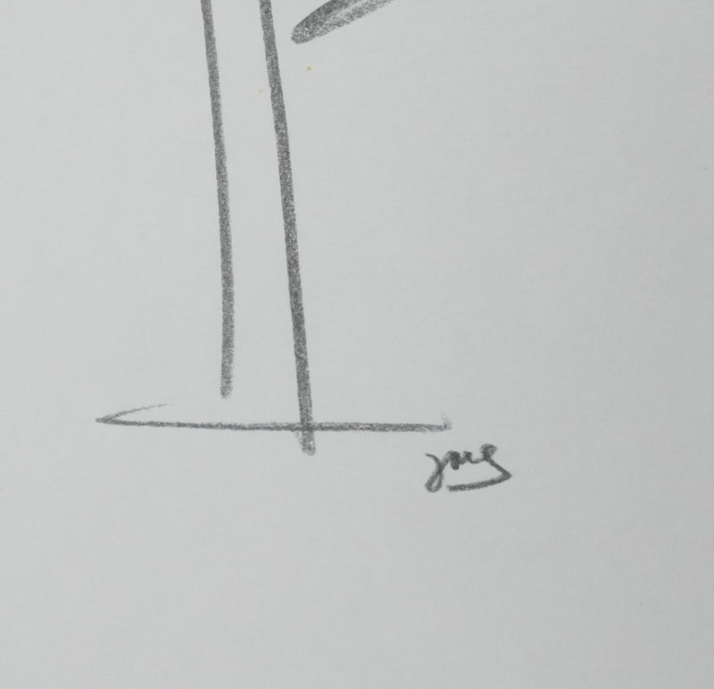 Jean-Marie CARZOU : Le branchage en étoile, Autographe et dessin original signé