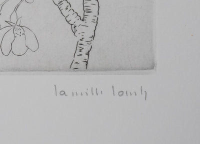 Camille COMBE : Eclosion, Gravure originale signée