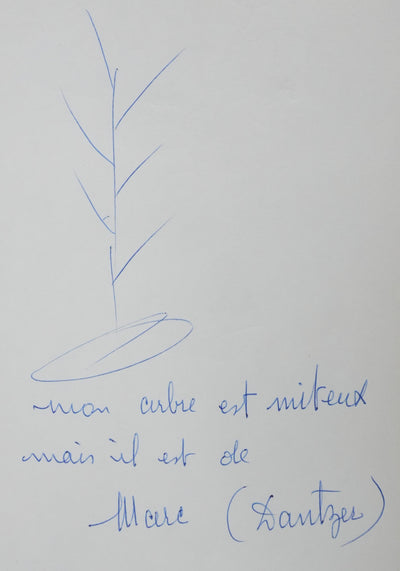 Marc DANTZER : Un arbre miteux mais de marque, Autographe et dessin original signé