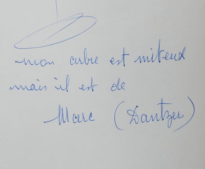 Marc DANTZER : Un arbre miteux mais de marque, Autographe et dessin original signé