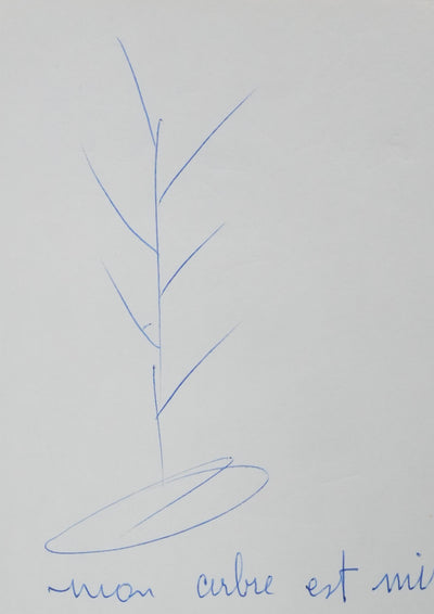 Marc DANTZER : Un arbre miteux mais de marque, Autographe et dessin original signé