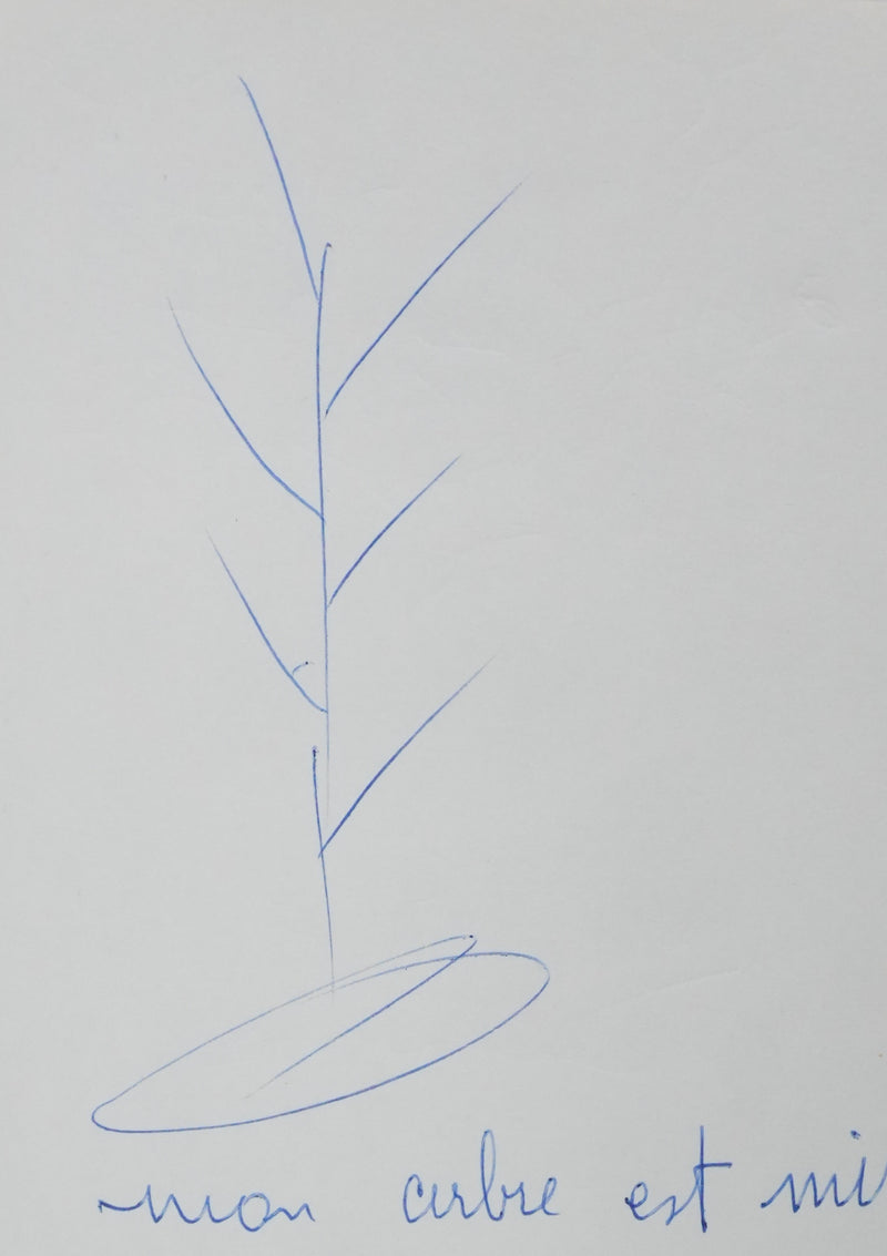 Marc DANTZER : Un arbre miteux mais de marque, Autographe et dessin original signé