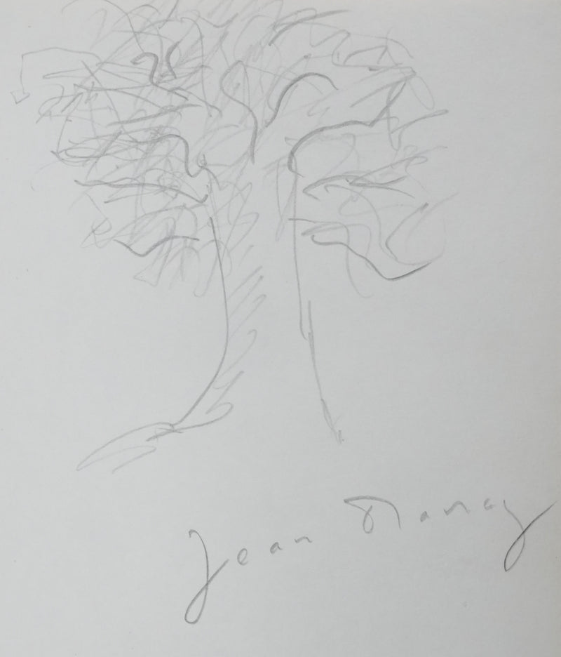 Jean DAVRAY : Les branches grisonnantes, Autographe et dessin original signé