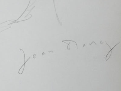 Jean DAVRAY : Les branches grisonnantes, Autographe et dessin original signé