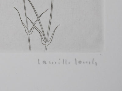Camille COMBE : Dentelle végétale, Gravure originale signée