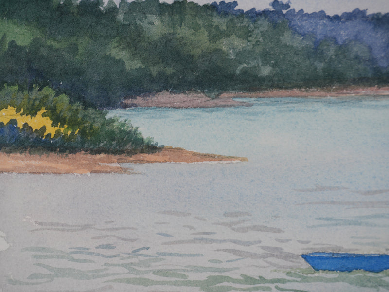 Salomon Alfred BOISECQ : La pêche, Aquarelle originale signée