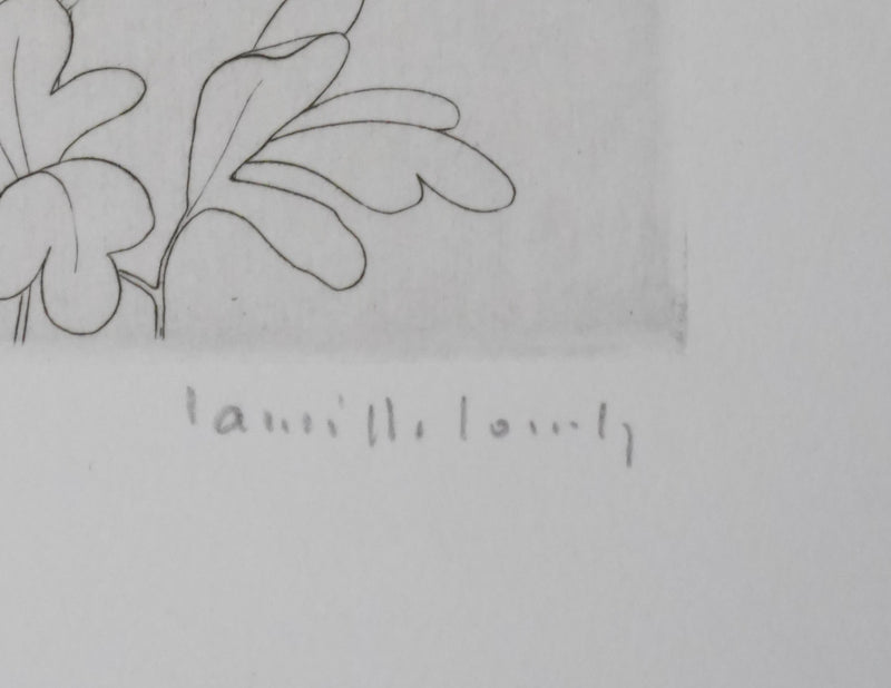Camille COMBE : Chant des pétales, Gravure originale signée