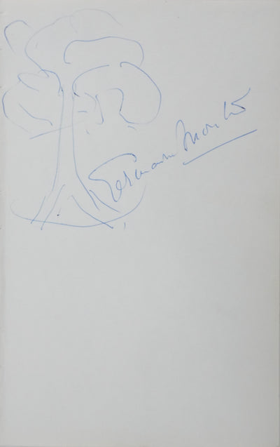 Germaine MONTERO : L'arbre heureux, Autographe et dessin original signé