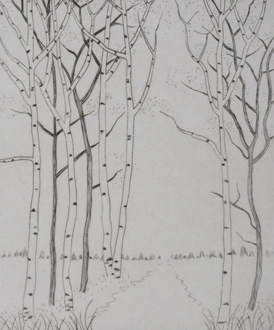 Camille COMBE : Forêt légère, Gravure originale signée