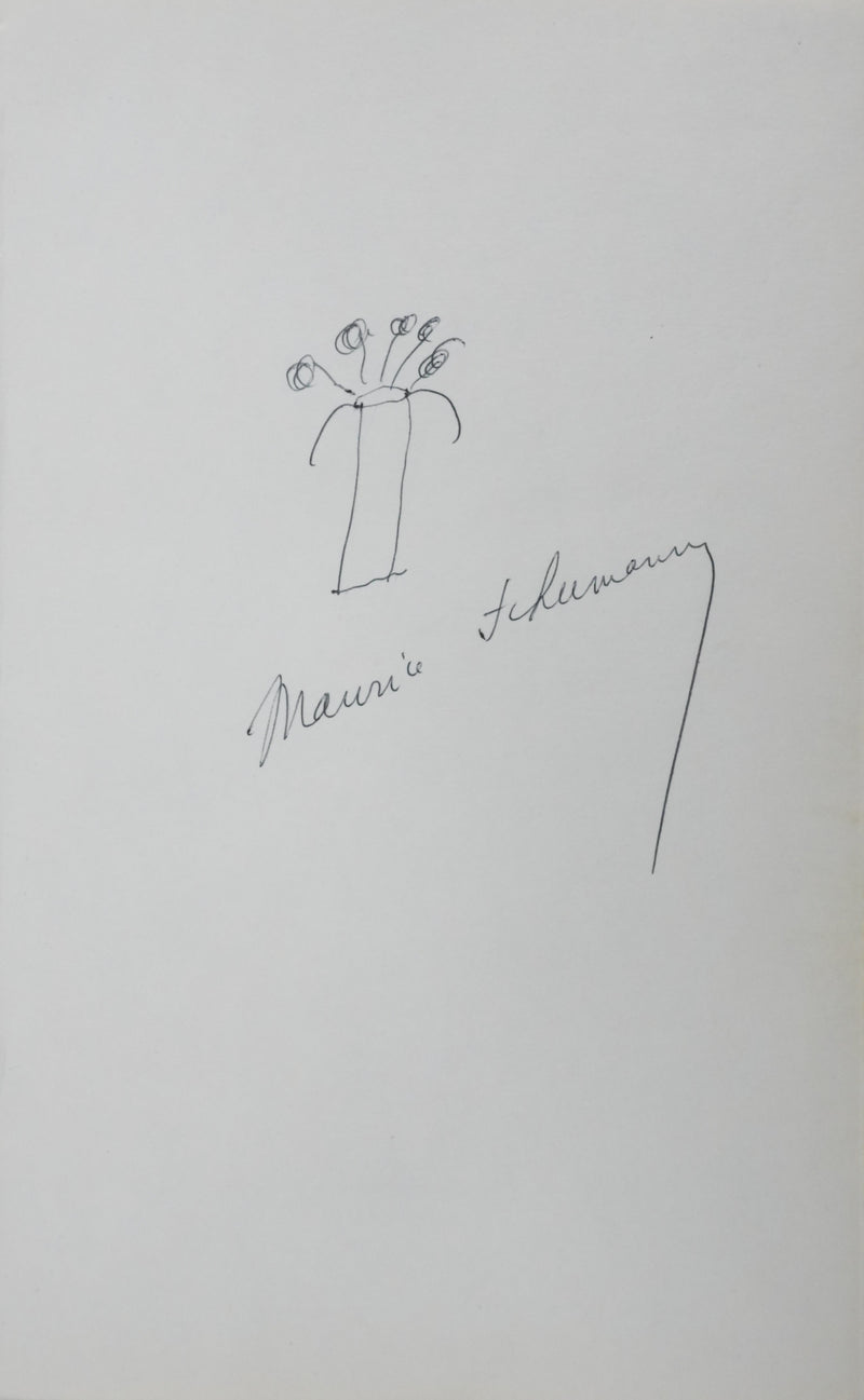 Maurice SCHUMANN : Les petites branches, Autographe et dessin original signé