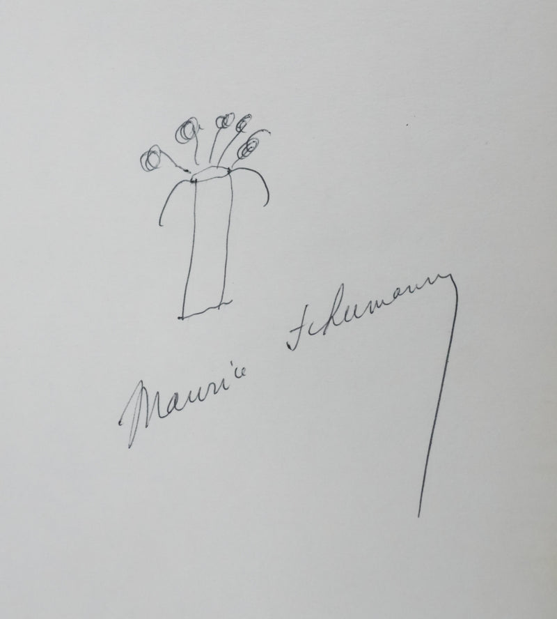 Maurice SCHUMANN : Les petites branches, Autographe et dessin original signé