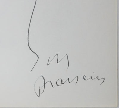 Georges BRASSENS : Le bateau sur l'arbre, Autographe et dessin original signé