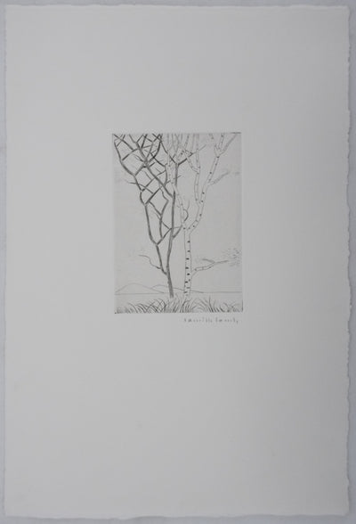 Camille COMBE : La danse des troncs, Gravure originale signée