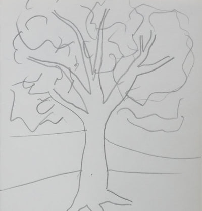 Claude NOUGARO : L'arbre chanteur, Autographe et dessin original signé