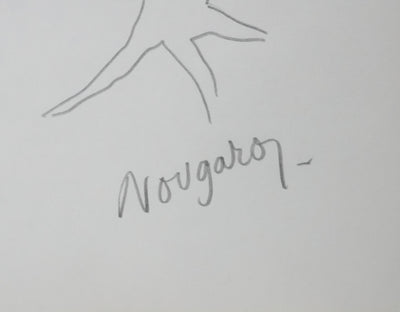 Claude NOUGARO : L'arbre chanteur, Autographe et dessin original signé