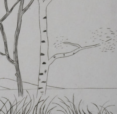 Camille COMBE : La danse des troncs, Gravure originale signée