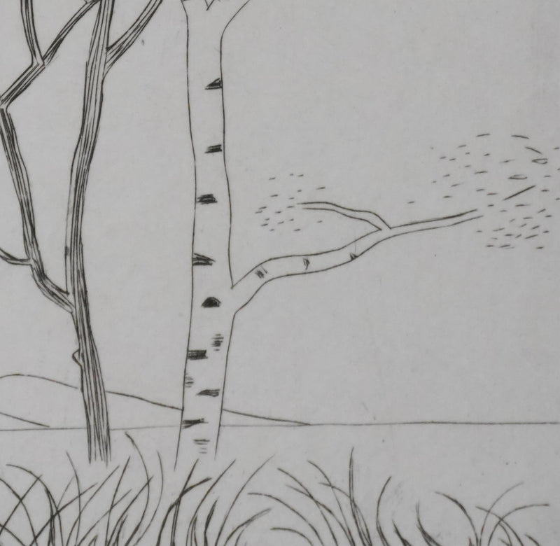 Camille COMBE : La danse des troncs, Gravure originale signée