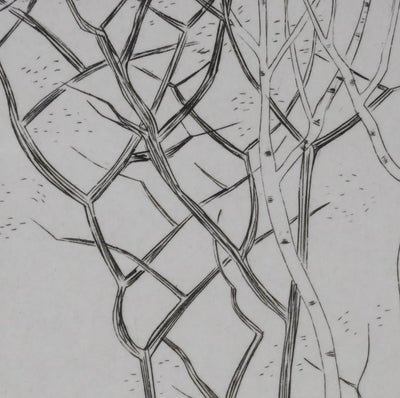 Camille COMBE : La danse des troncs, Gravure originale signée
