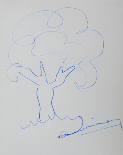 Paul GUIMARD : Les branches sinueuses, Autographe et dessin original signé