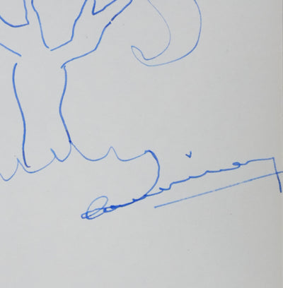 Paul GUIMARD : Les branches sinueuses, Autographe et dessin original signé
