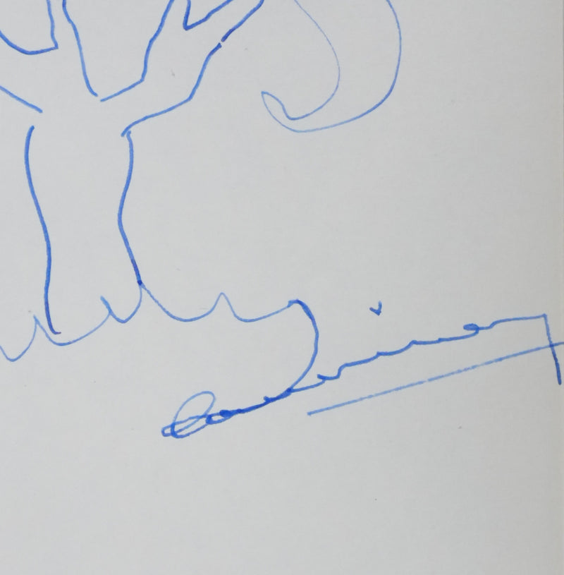 Paul GUIMARD : Les branches sinueuses, Autographe et dessin original signé