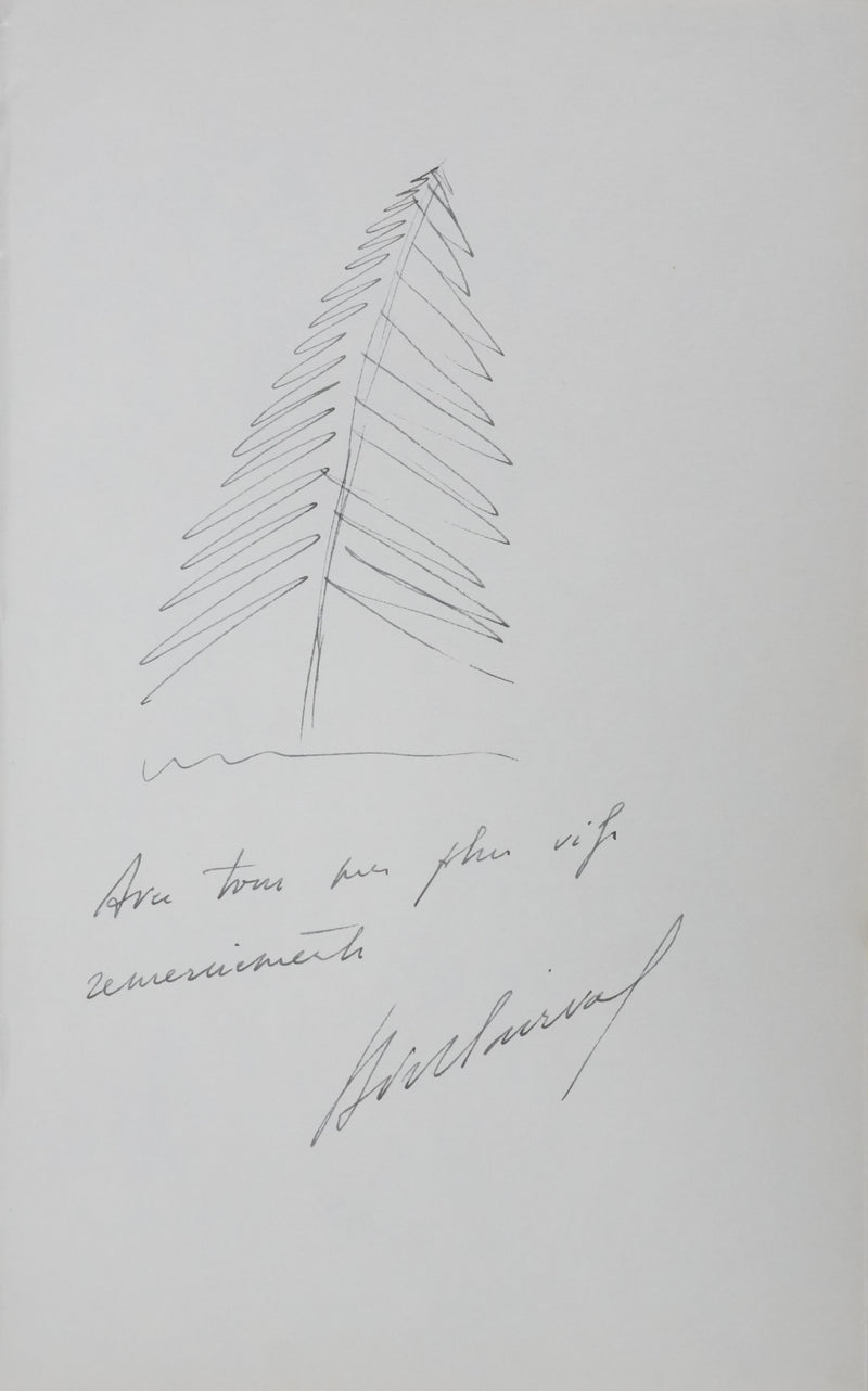 H. DE CLAIRVAL : Les branches vives, Autographe et dessin original signé