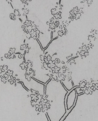Camille COMBE : Entre les branches, Gravure originale signée