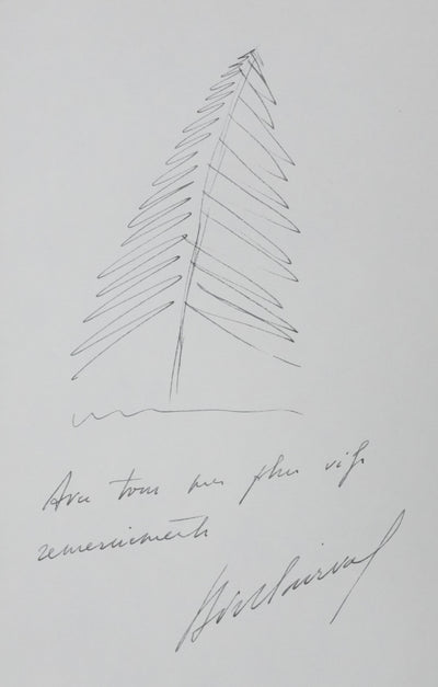H. DE CLAIRVAL : Les branches vives, Autographe et dessin original signé