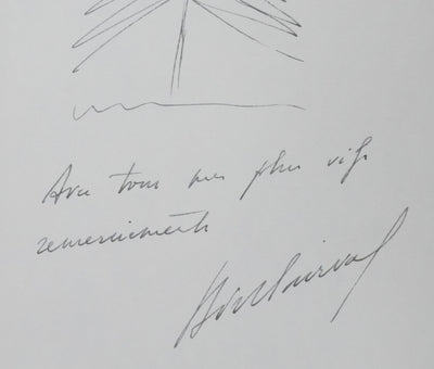 H. DE CLAIRVAL : Les branches vives, Autographe et dessin original signé