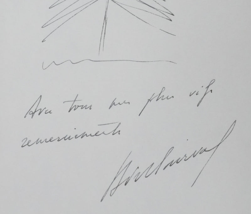 H. DE CLAIRVAL : Les branches vives, Autographe et dessin original signé