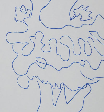 Jean FREUSTIE : L'arbre imaginaire, Autographe et dessin original signé