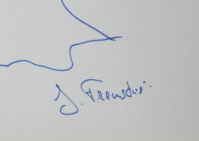 Jean FREUSTIE : L'arbre imaginaire, Autographe et dessin original signé