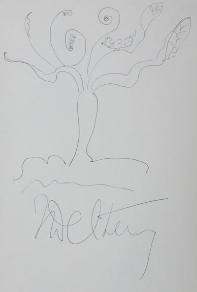 Joseph DELTEIL : L'arbre des malices, Autographe et dessin original signé